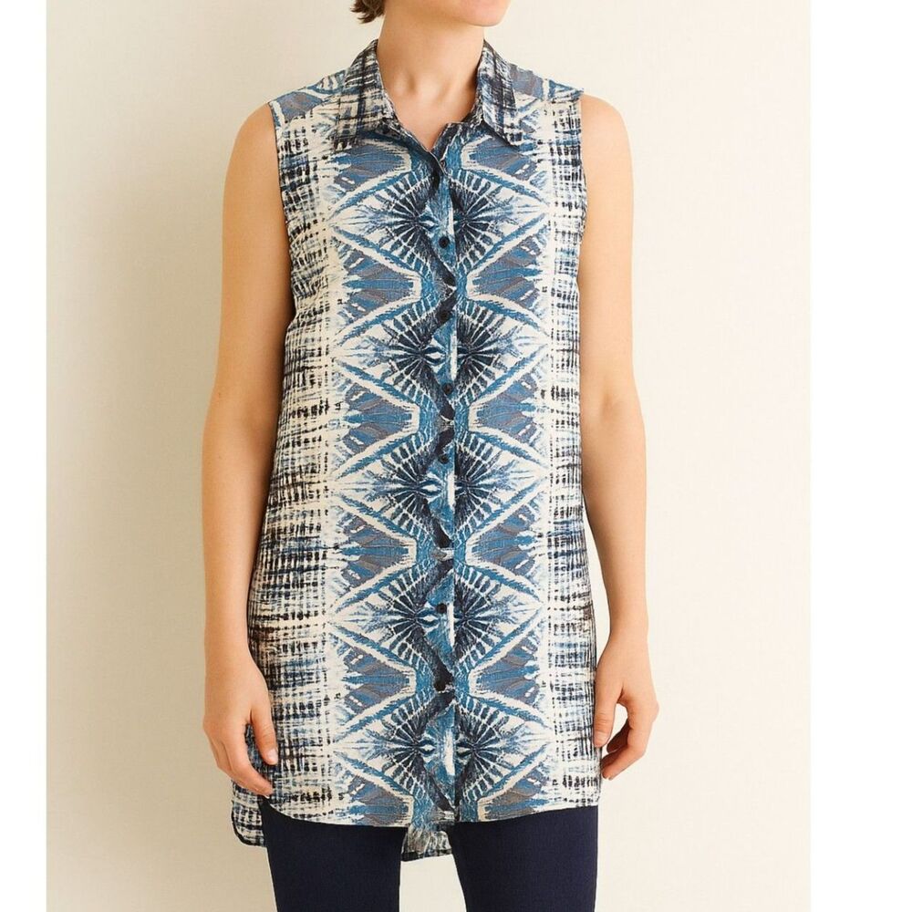Mushka by Sienna Rose Sleeveless Long Tunic Blouse - Size XL